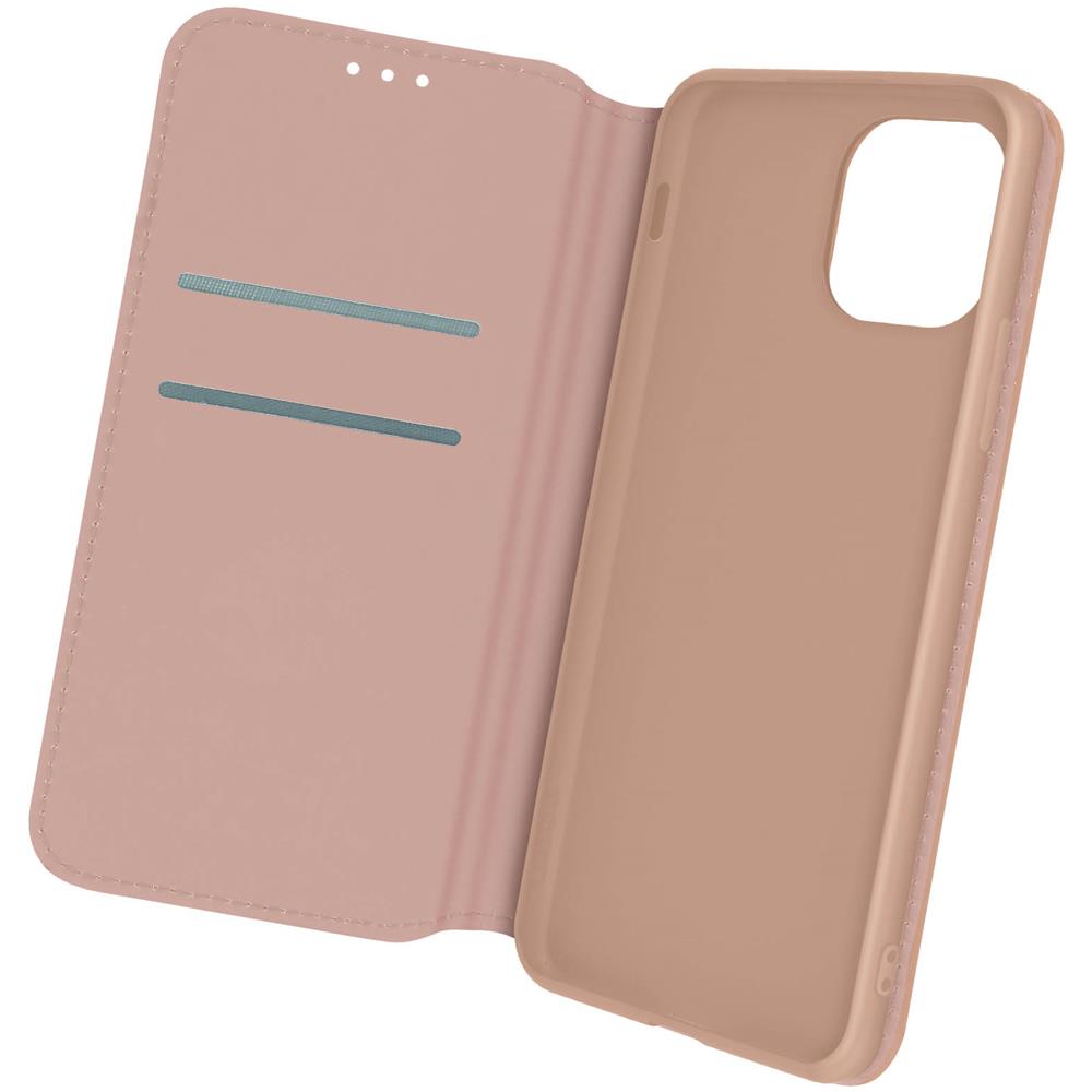 Custodia Folio Iphone 12 E 12 Pro Portafoglio Funzione Supporto Video Rosa Gold - Foto 1