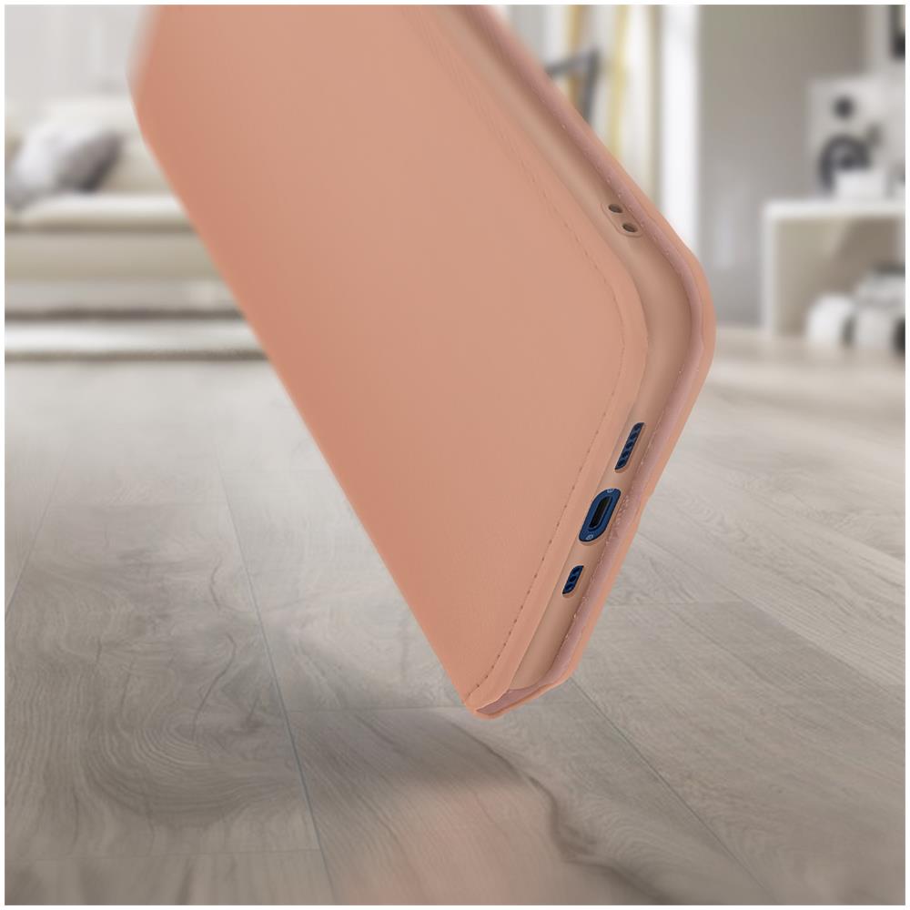 Custodia Folio Iphone 12 E 12 Pro Portafoglio Funzione Supporto Video Rosa Gold - Foto 5