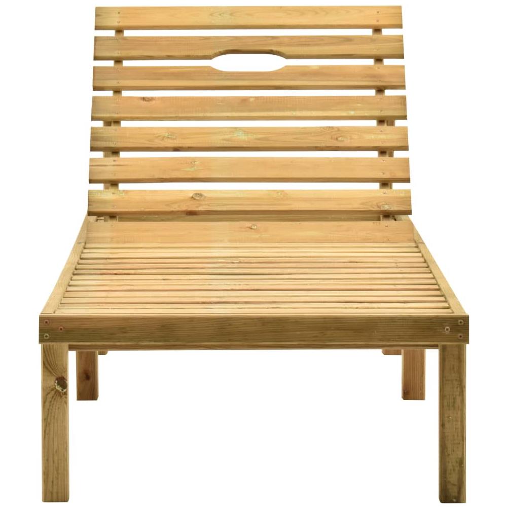 Lettino da Giardino con Cuscino Blu Royal Legno Pino Impregnato - Foto 3