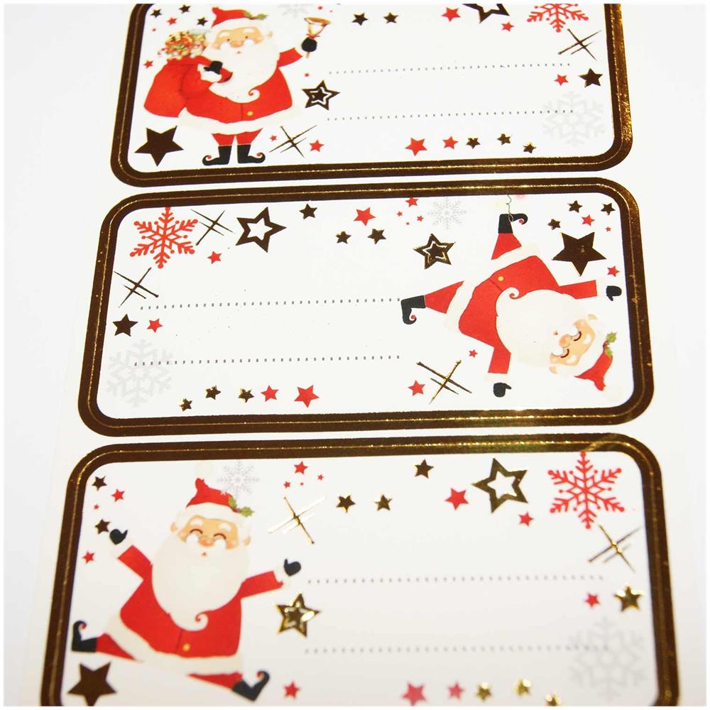 12 Adesivi Natalizi - Babbo Natale Divertente - Foto 1