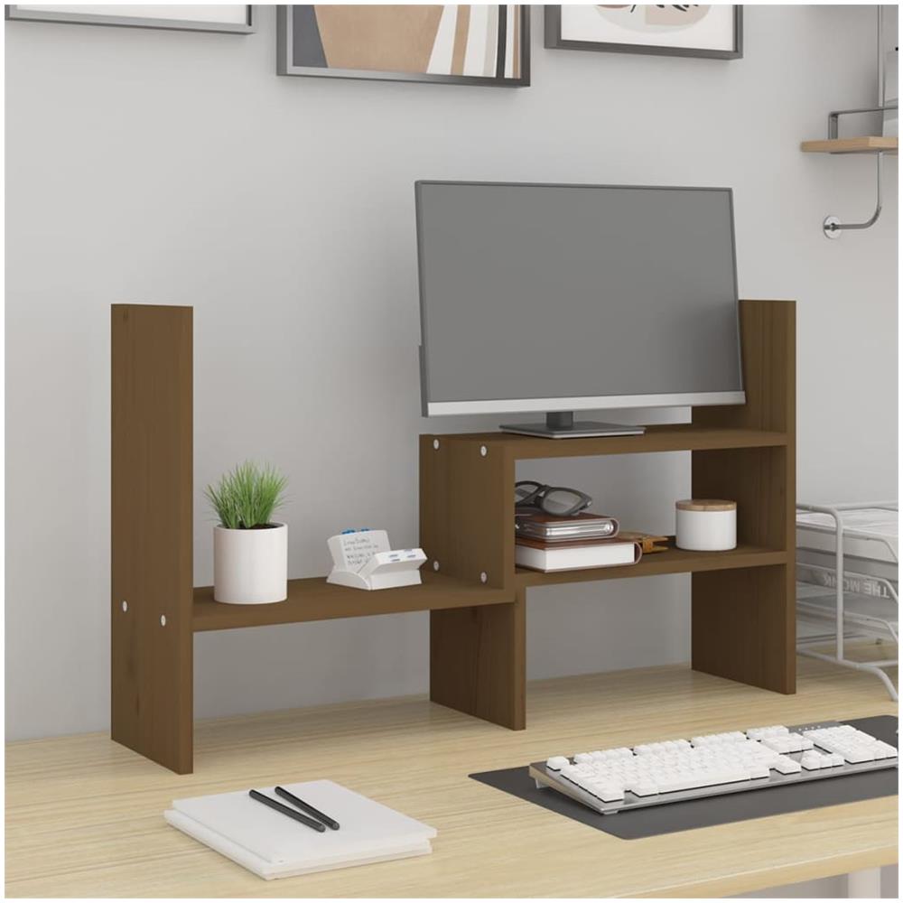 Supporto Monitor Miele (39-72) x17x43 Cm Legno Massello Di Pino - Foto 1