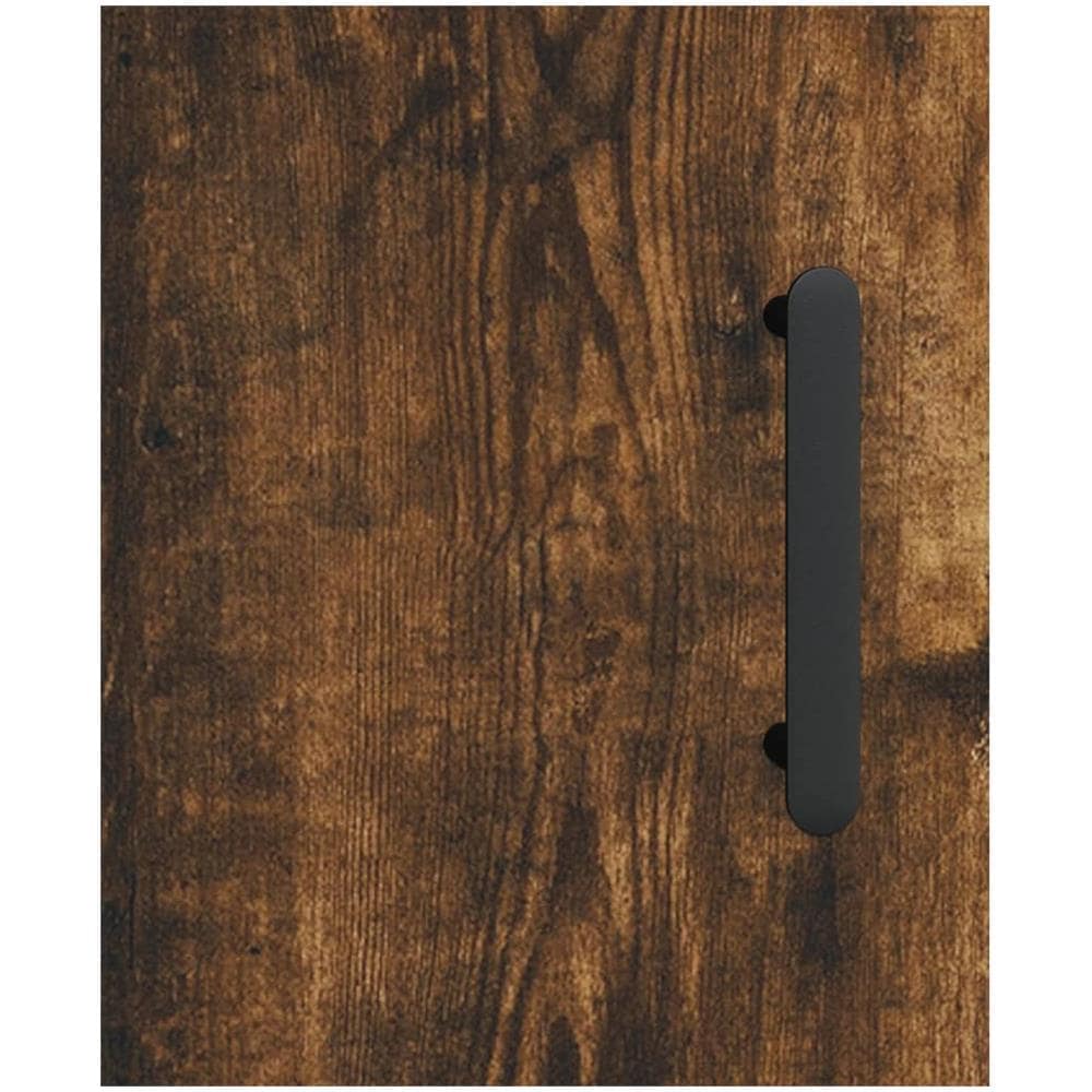 Armadietti A Parete 2 Pz Rovere Fumo In Legno Multistrato - Foto 5