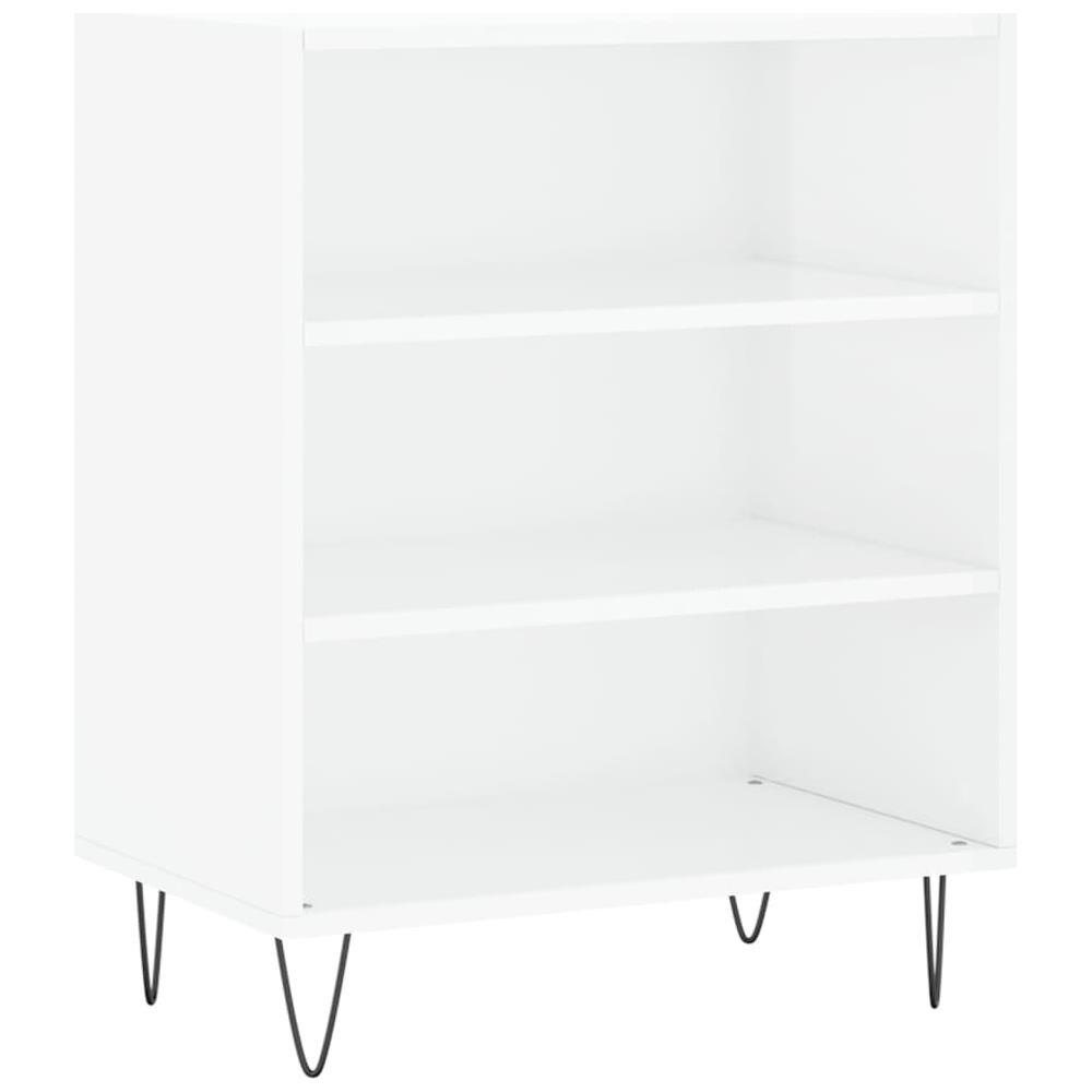Credenza Bianco Lucido 57x35x70 Cm In Legno Multistrato - Foto 2