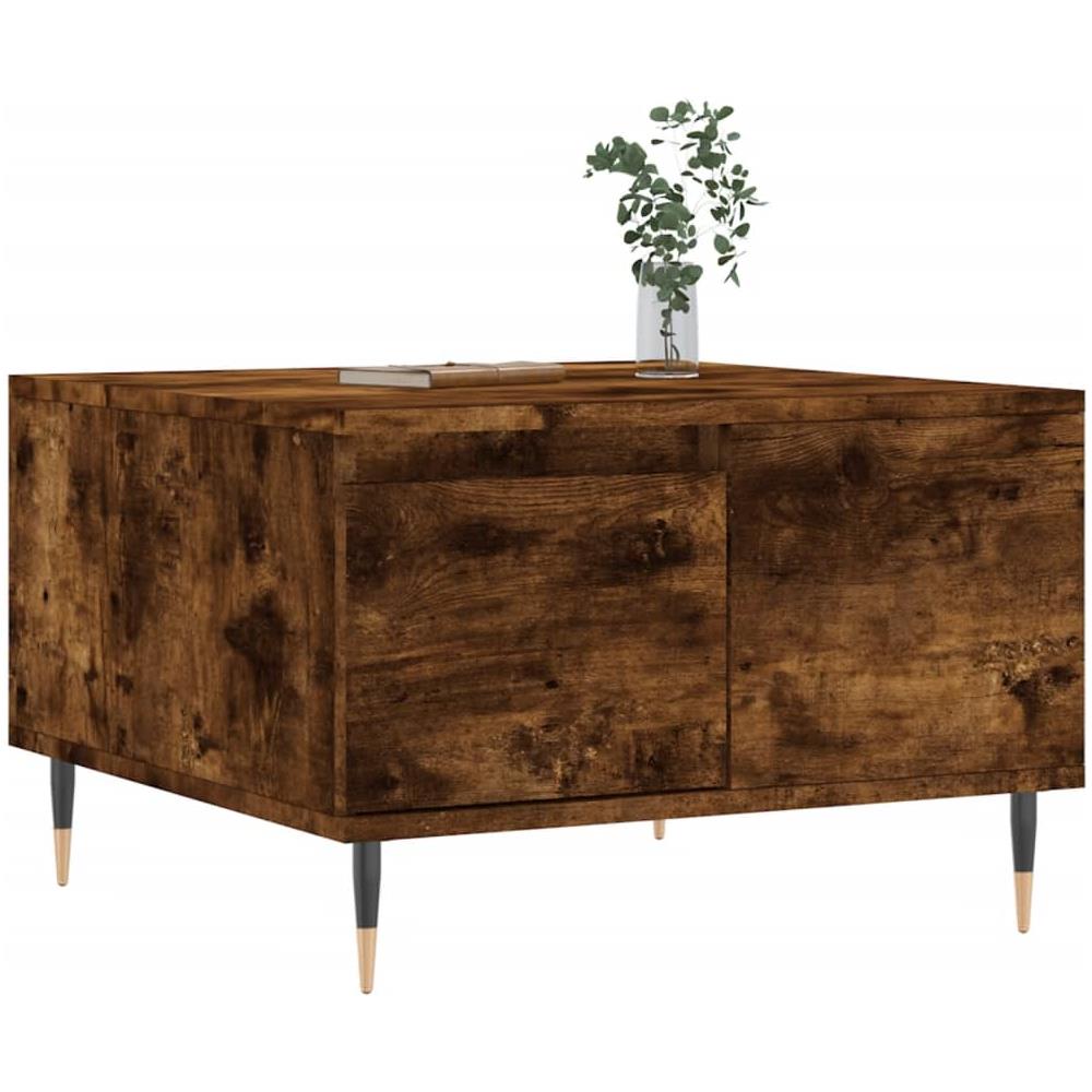 Tavolino Da Salotto Rovere Fumo 55x55x36,5 Cm Legno Multistrato - Foto 3