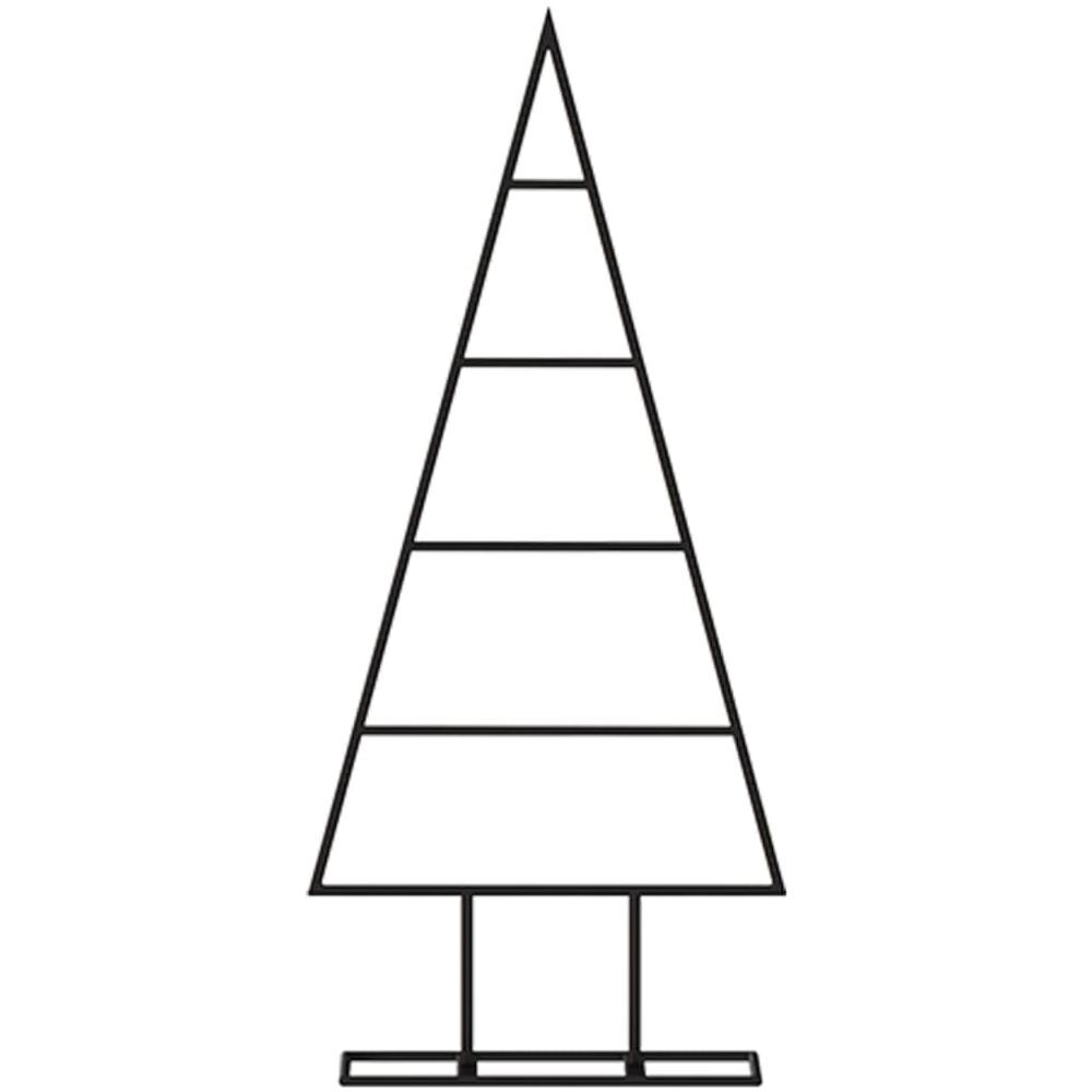 Albero Di Natale Decorativo In Metallo Nero 60 Cm - Foto 3