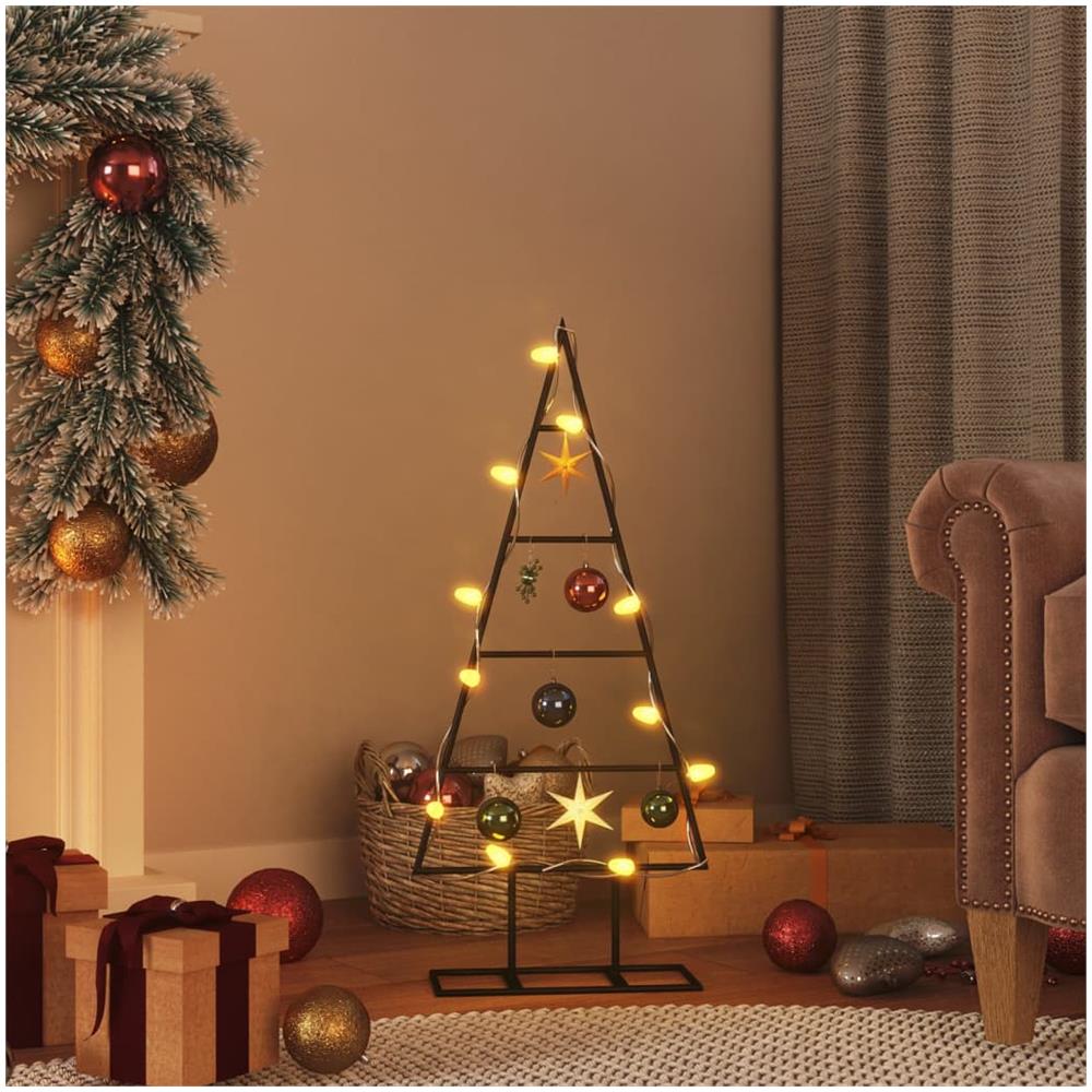 Albero Di Natale Decorativo In Metallo Nero 60 Cm - Foto 1