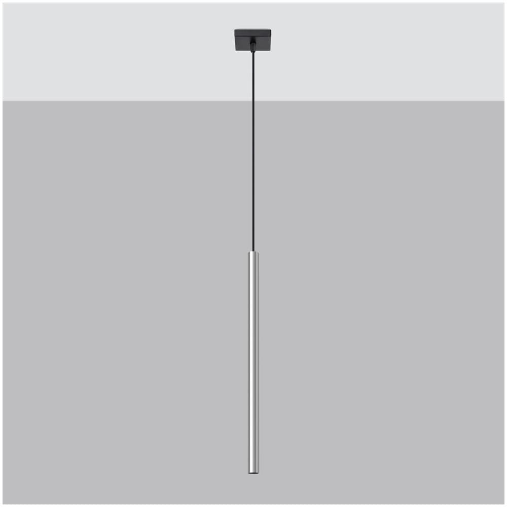 Lampada A Sospensione Pastelo 1 Cromo Sl. 1199 - Moderno Lampade A Sospensione Cromo 100x8x8 Cm - Foto 2