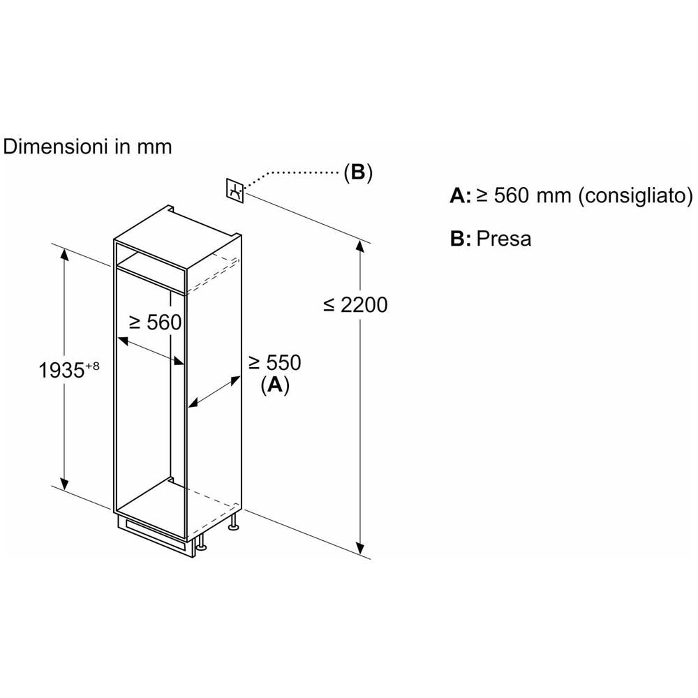 Frigorifero Combinato da Incasso Serie 2 KIN965SE0 No Frost Eco Airflow Classe E Capacità Netta 290 Litri - Foto 11