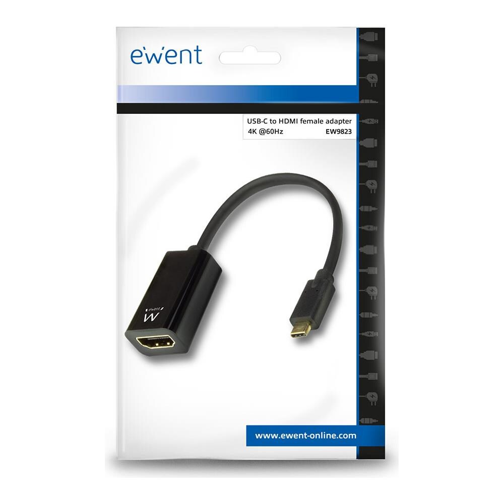 EW9823 cavo e adattatore video 0,15 m USB tipo-C HDMI tipo A (Standard) Nero - Foto 3