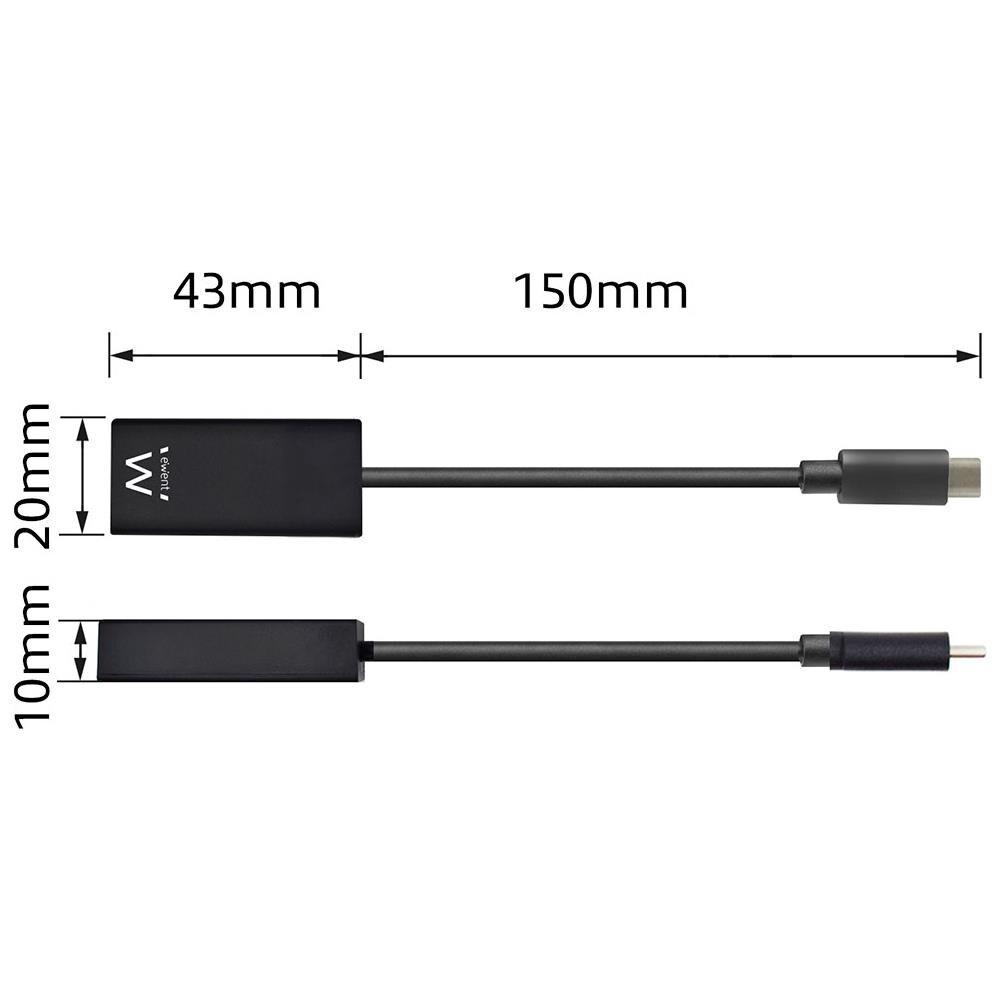 EW9823 cavo e adattatore video 0,15 m USB tipo-C HDMI tipo A (Standard) Nero - Foto 2
