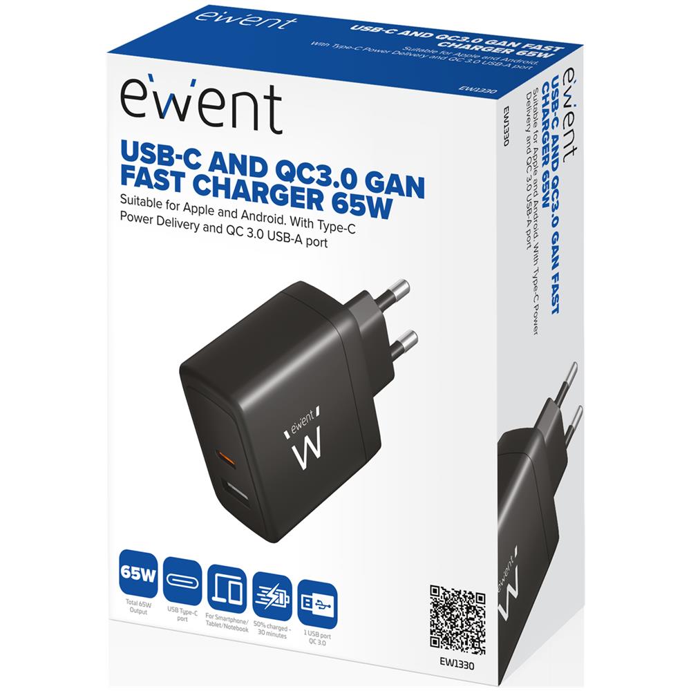 EW1330 Caricabatterie per dispositivi mobili Universale Nero AC Ricarica rapida Interno - Foto 4