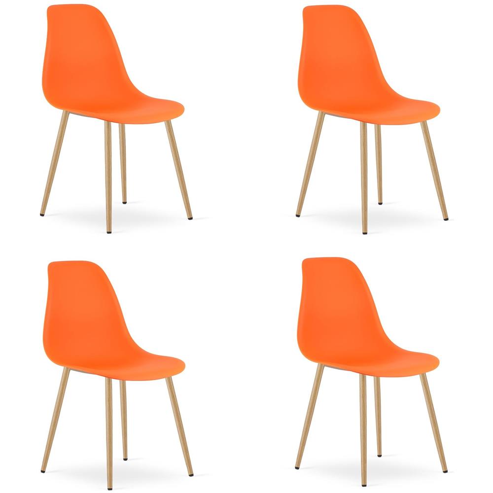 WAT Sedia da scrivania moderna arancione x4 - Foto 1
