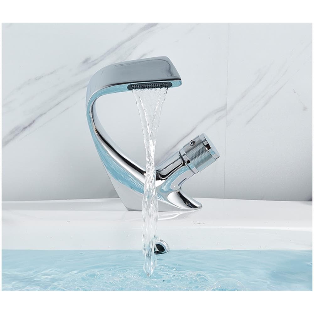 Rubinetto per lavabo da bagno, Blackswan, modello a cascata M45, cromato, misura 19 cm - Foto 2