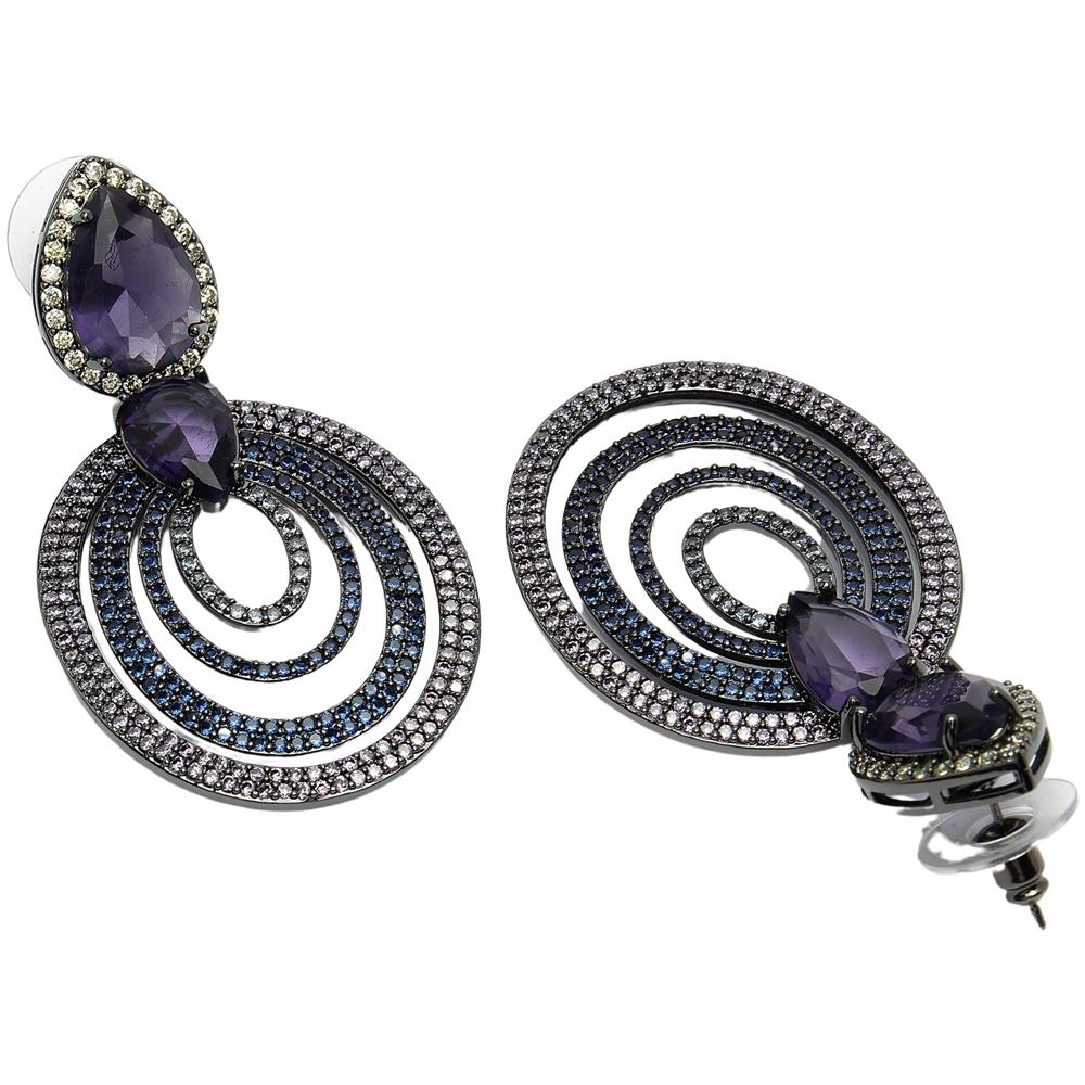 Collezione Diva Orecchini Rotondi di Lusso in Zirconia - Foto 2