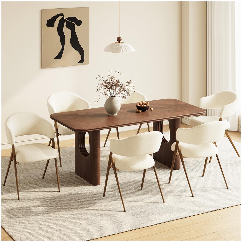 Set da 2 sedie da pranzo - design ergonomico e confortevole in stile vintage - Beige - Foto 8