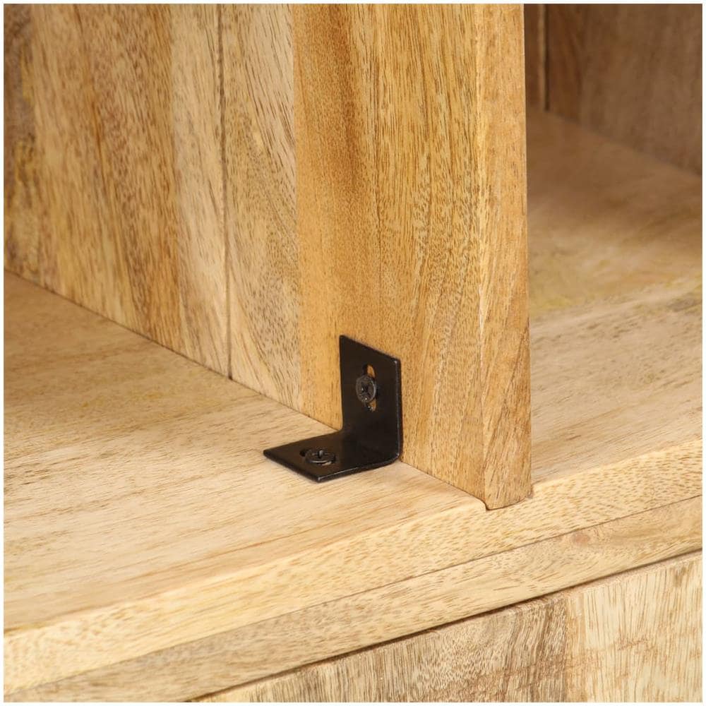 Libreria 60x35x180 Cm In Legno Massello Di Mango - Foto 2