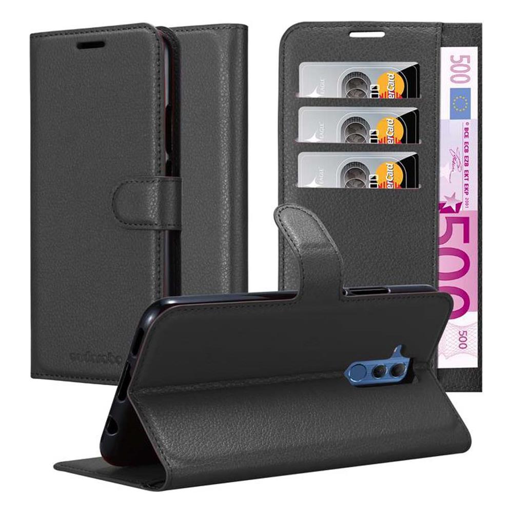 Cadorabo Custodia Compatibile Con Huawei Mate 20 Lite In Nero Carbone - Coperchio Protettiva Con Chiusura Magnetica, Funzione Stand E Tasca Per Le Carte - Foto 1