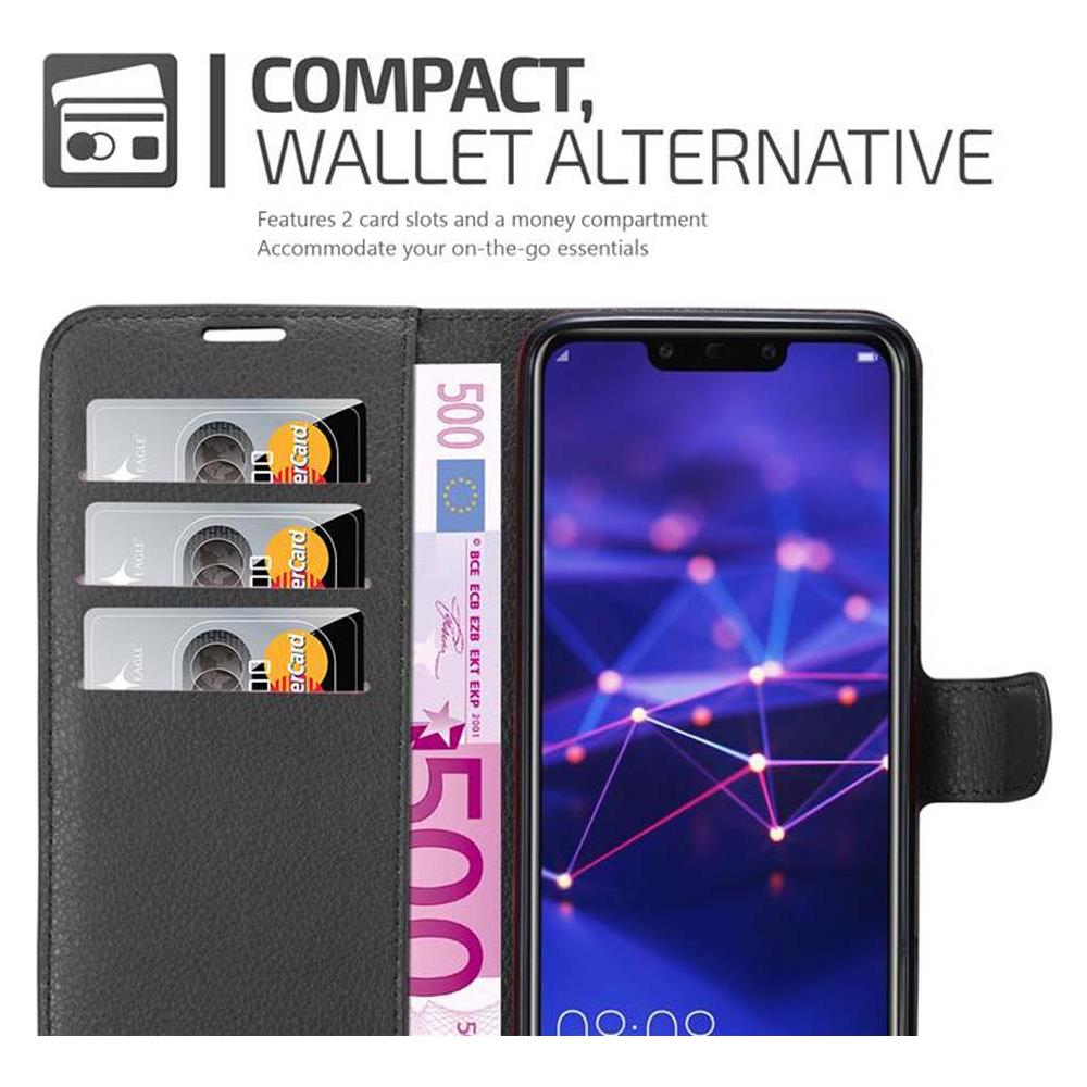 Cadorabo Custodia Compatibile Con Huawei Mate 20 Lite In Nero Carbone - Coperchio Protettiva Con Chiusura Magnetica, Funzione Stand E Tasca Per Le Carte - Foto 6