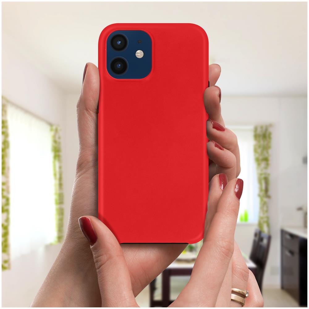 Cover Iphone 12 / 12 Pro Silicone Fronte Retro Ricopre Lo Schermo Rosso - Foto 2