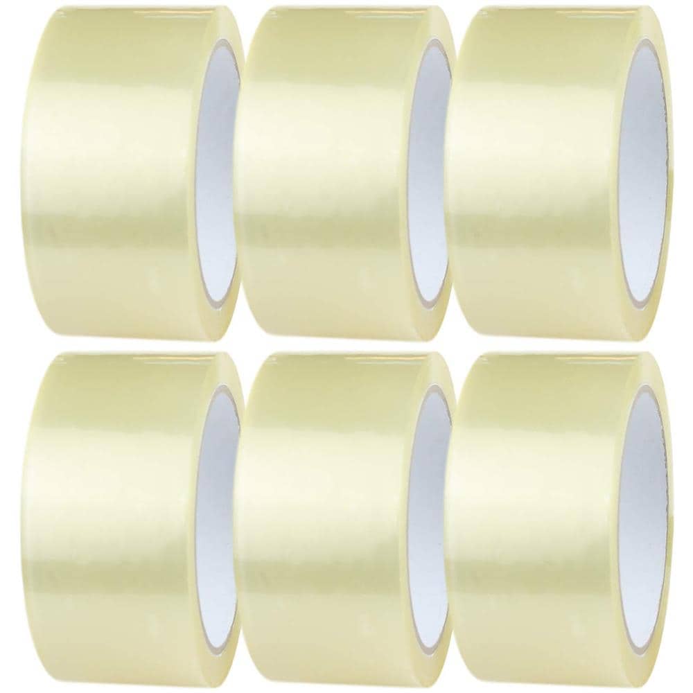 6 Rotoli Per Confezione 48 Millimetri X 66m Trasparente Imballaggio Nastro Per Pacchi E Scatole. Questo Nastro Di Imballaggio Trasparente Fornisce Un Forte Sicura E Sticky Seal Per Il Tuo Scatole Di Cartone - Da - Foto 1