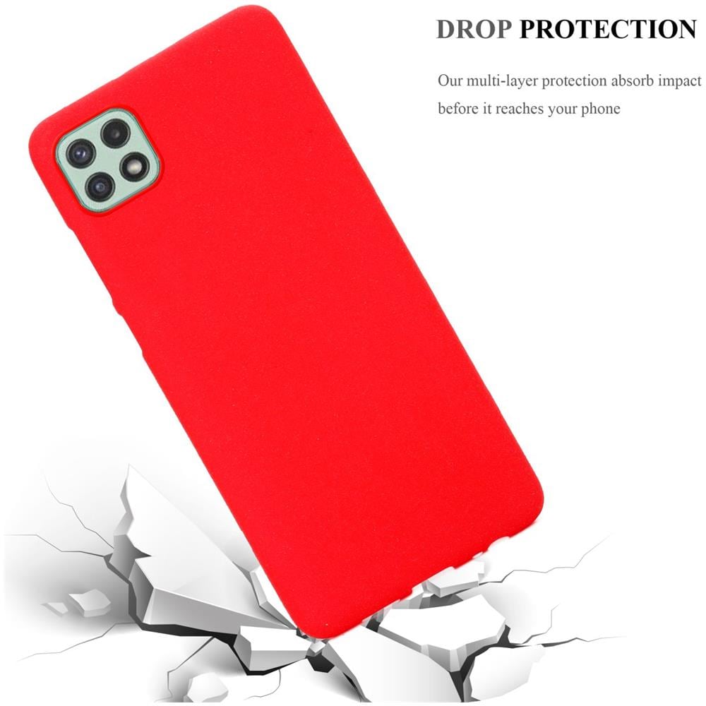 Custodia Compatibile Con Samsung Galaxy A22 5g In Frost Rosso - Coperchio Protettivo In Silicone Tpu Flessibile - Foto 7