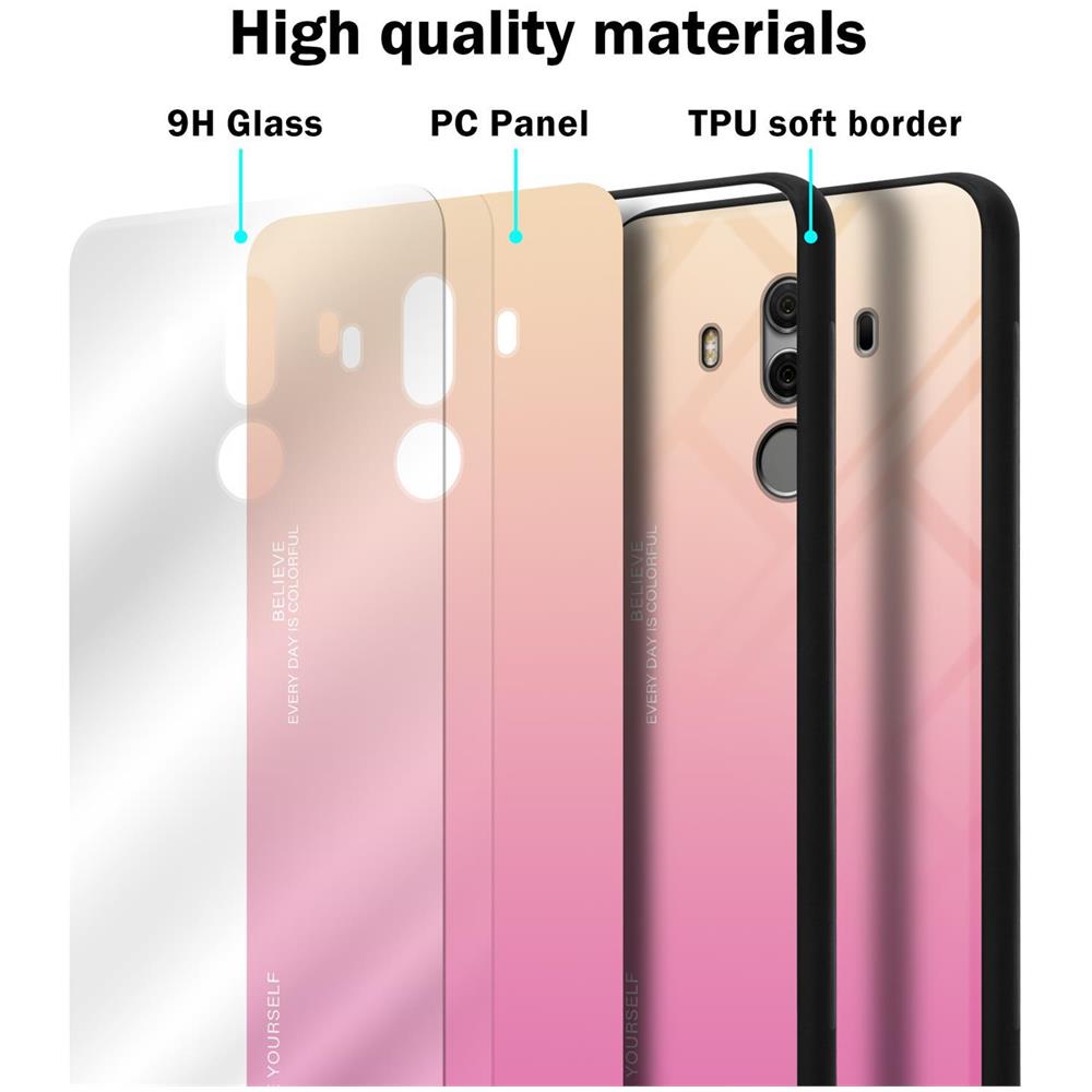 Cadorabo Custodia Compatibile Con Huawei Mate 10 Pro In Giallo - Rosa - Coperchio Protettivo Bicolore In Vetro Temperato E Silicone Tpu - Foto 7