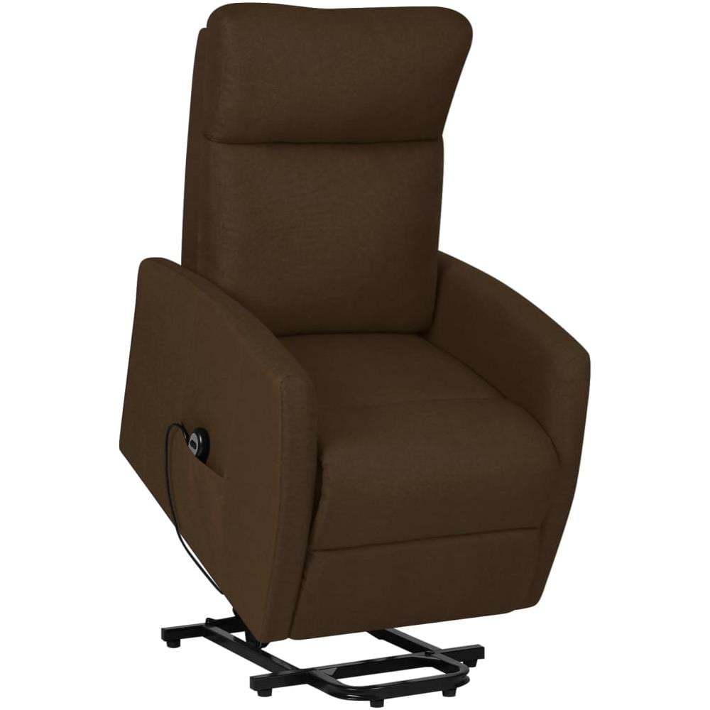 Poltrona Alzapersona Marrone Scuro in Tessuto - Foto 1