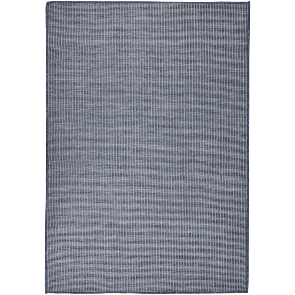 Tappeto Da Esterni A Tessitura Piatta 140x200 Cm Blu - Foto 1