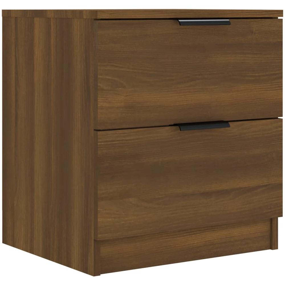 Comodini 2 Pz Rovere Marrone In Legno Multistrato - Foto 2