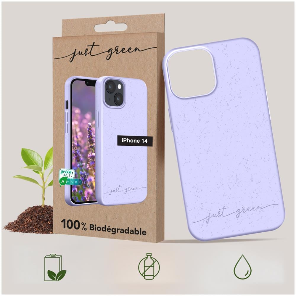 Cover Biodegradabile Per Iphone 14 Lilla - Foto 2