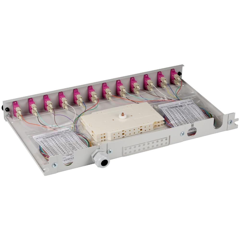 Cassetto Ottico 19'' Estendibile Con 12 Bussole E 24 Pigtails Sc Duplex Multimodale Om4 - Foto 2