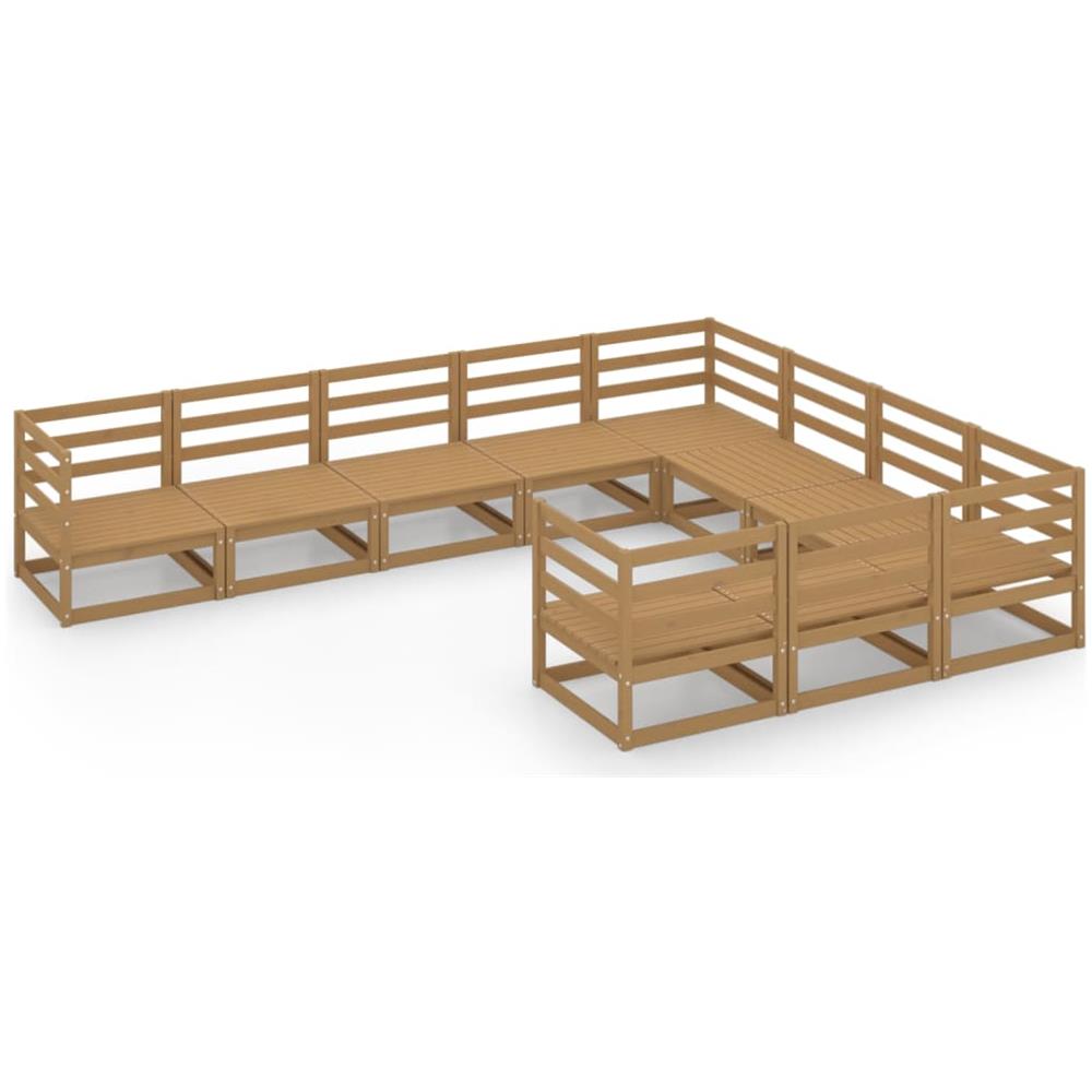 Set Divani da Giardino 10 pz in Legno Massello di Pino - Foto 2