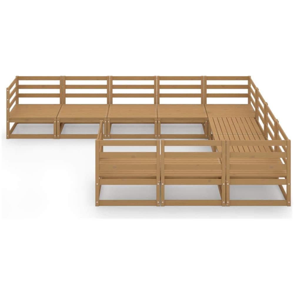 Set Divani da Giardino 10 pz in Legno Massello di Pino - Foto 3