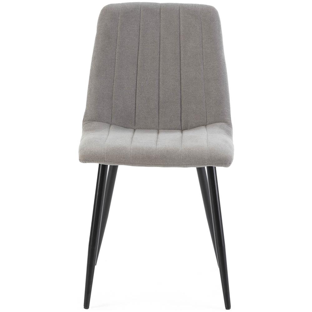 Pack 4 Sedie Sagi Rivestite In Tessuto Grigio - Foto 2