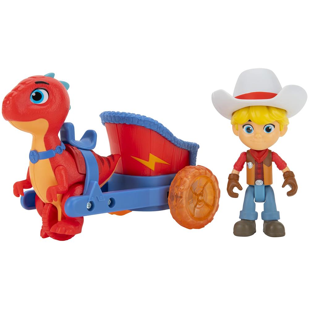 Veicolo Dino Ranch Jon E Blitz Chariot - Caratteristiche Carro Arretrato 5a Dino Blitz E 3a Dino Rancher Jon - Tre Stili Da Collezionare - Giocattoli Per Bambini Con I Tuoi Allevatori Pre - Westorici Preferiti - Foto 1