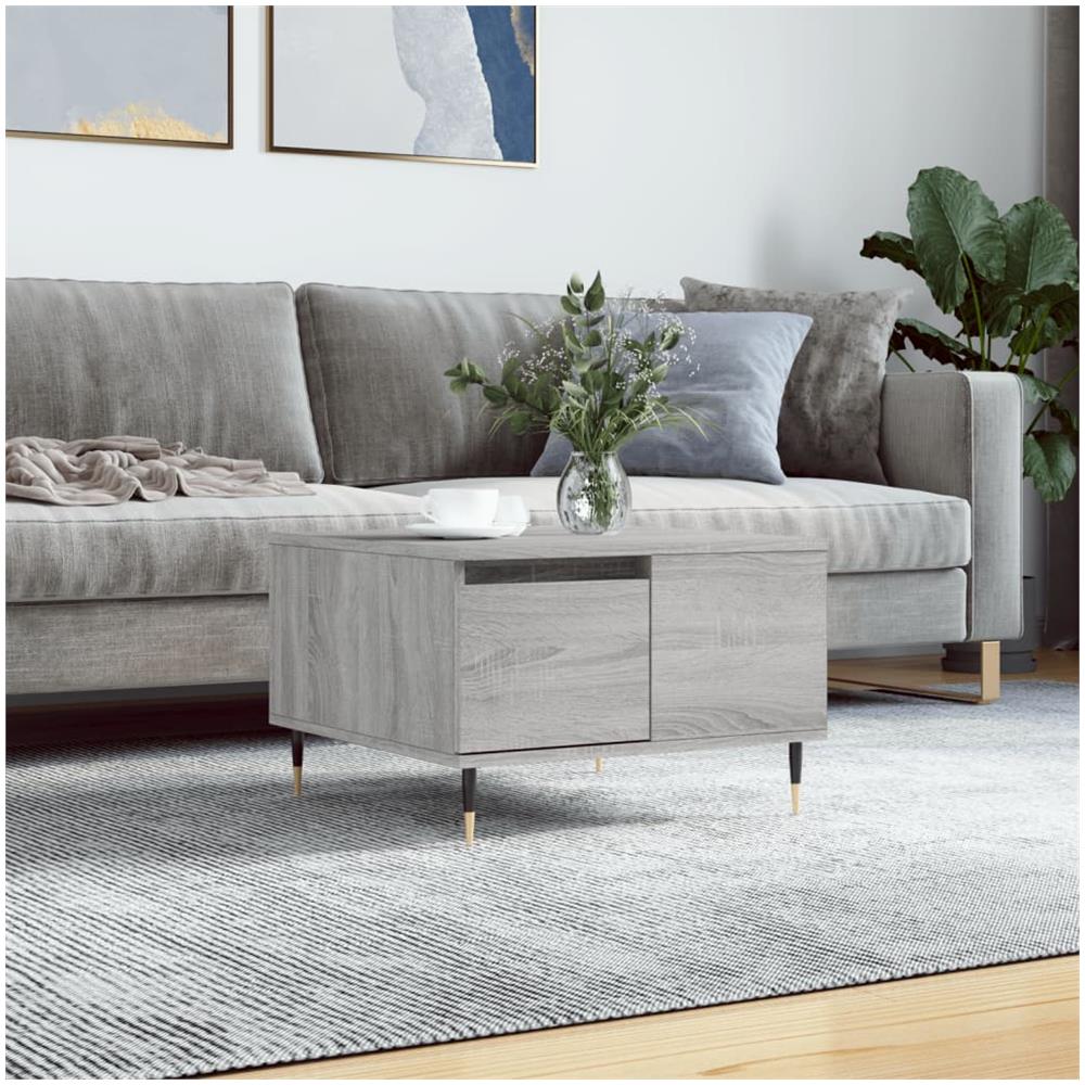 Tavolino Salotto Grigio Sonoma 55x55x36,5 Cm Legno Multistrato - Foto 1