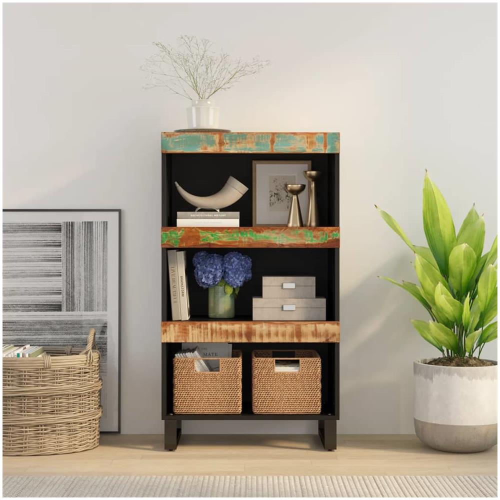 Credenza 60x33x107 Cm In Legno Massello Di Recupero - Foto 1