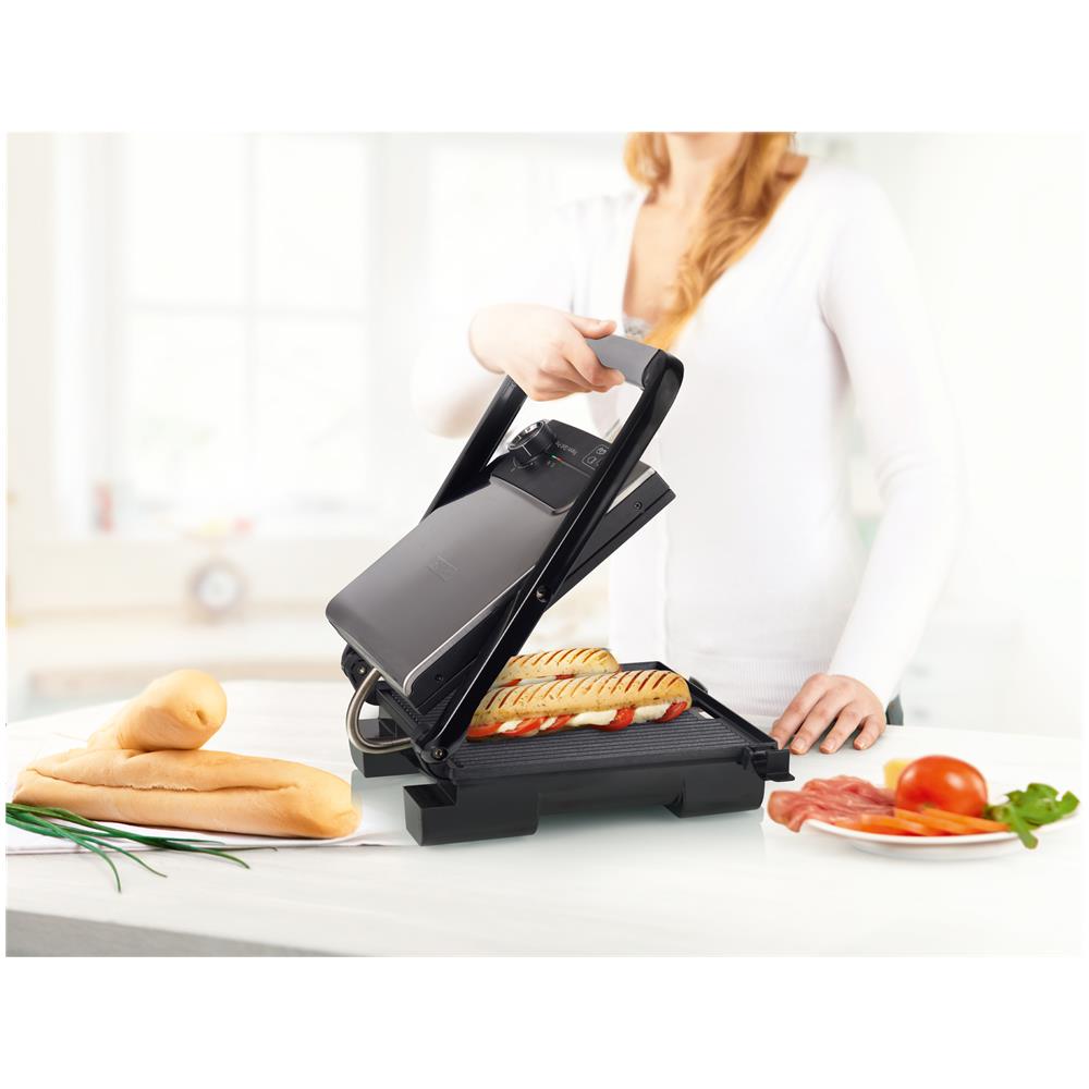 Griglia Elettrica per Panini Pro 112425 Potenza 2000W Colore Nero / Acciaio inossidabile - Foto 8