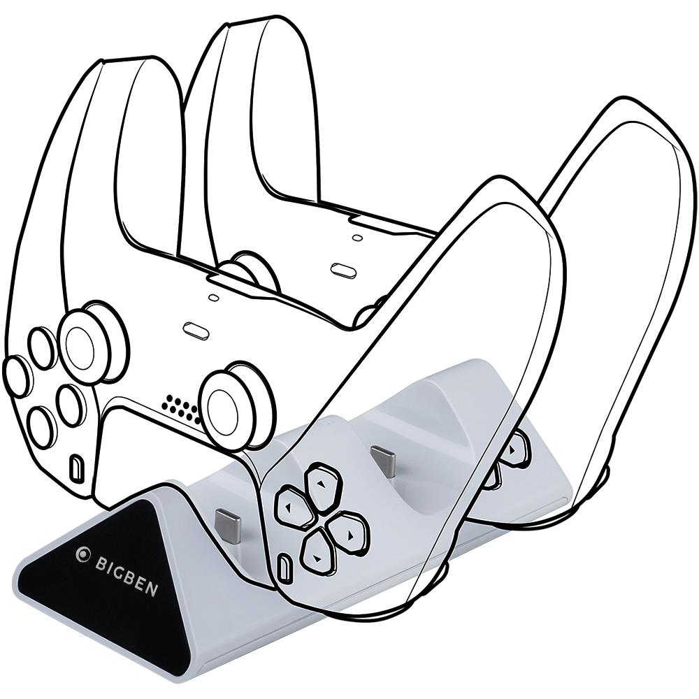 Accessori di Controller da Gaming Base di Ricarica PlayStation 5 USB Cablato 1 pz Nero, Bianco - Foto 2