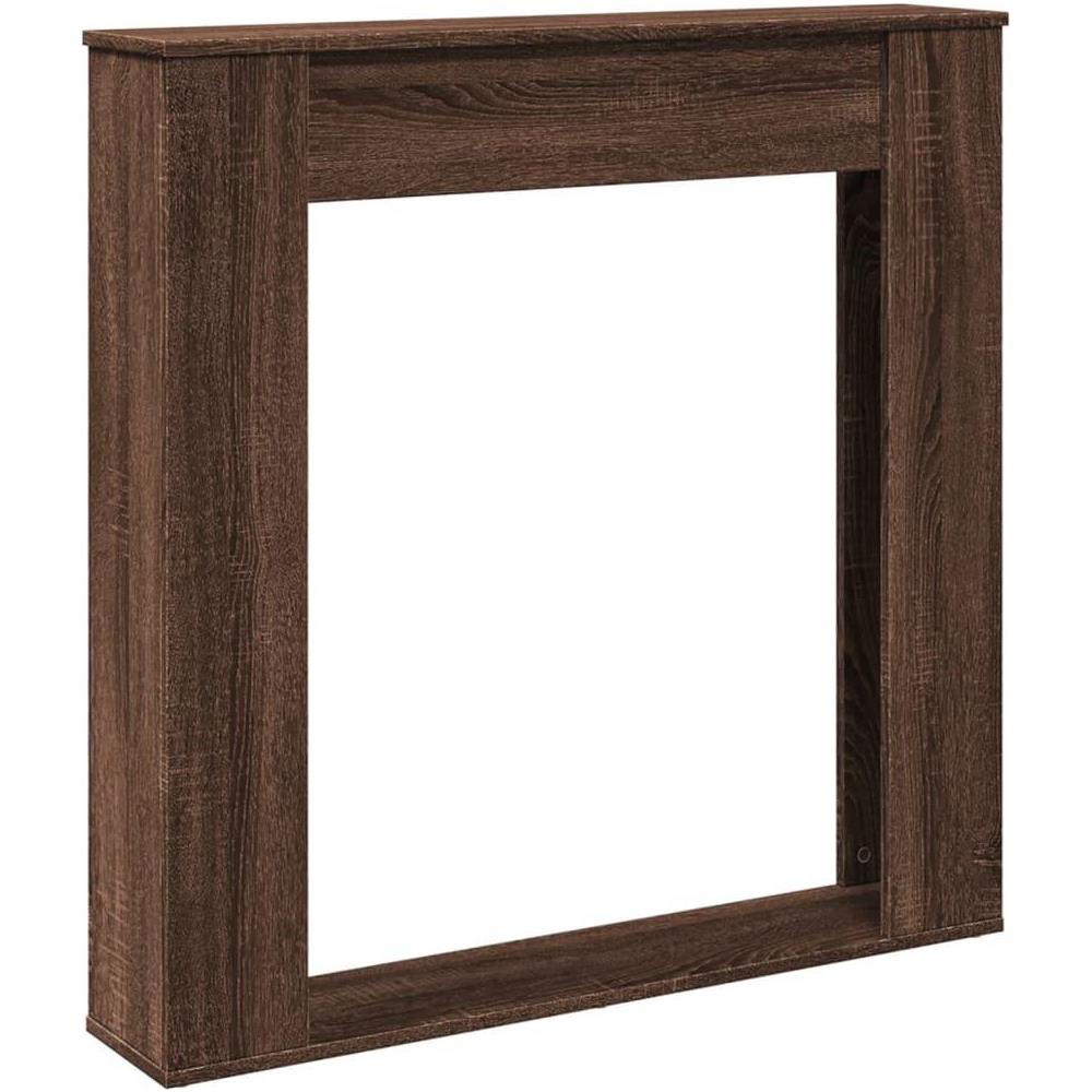 Cornice per Camino Rovere Marrone 100x20x100 cm in Truciolato - Foto 1