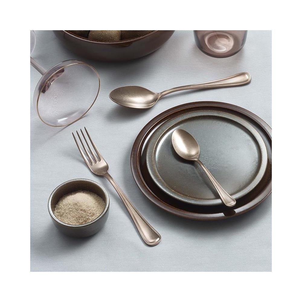 Westminster Alchimique Bronze posate da tavola in acciaio con finitura Alchimique Bronze Confezione - Set da 24 Pezzi - 6 Posti Tavola - Confezione Regalo Made in Italy - Foto 2