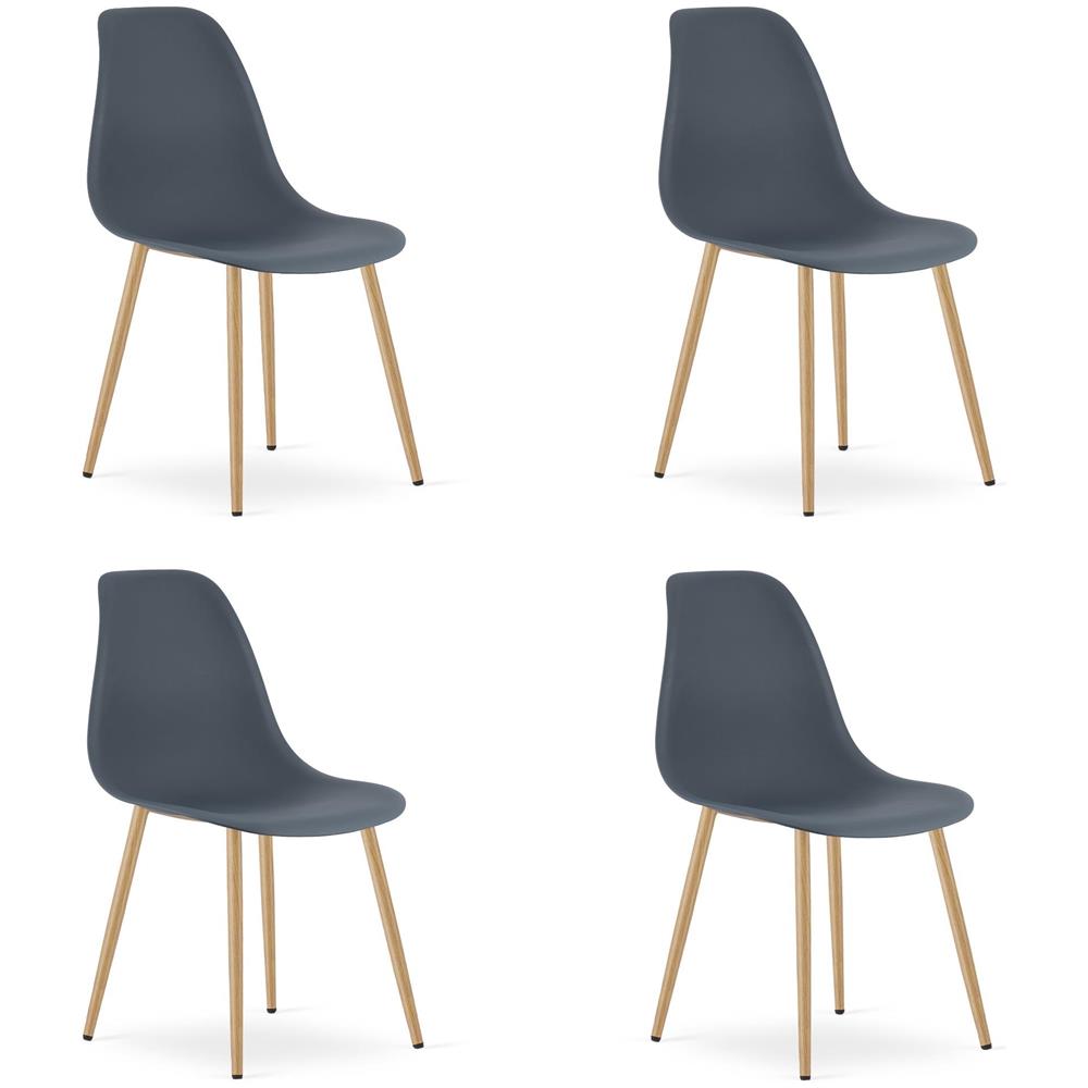 Sedia da scrivania WAT Dark Slate - Design scandinavo moderno x 4 - Foto 1
