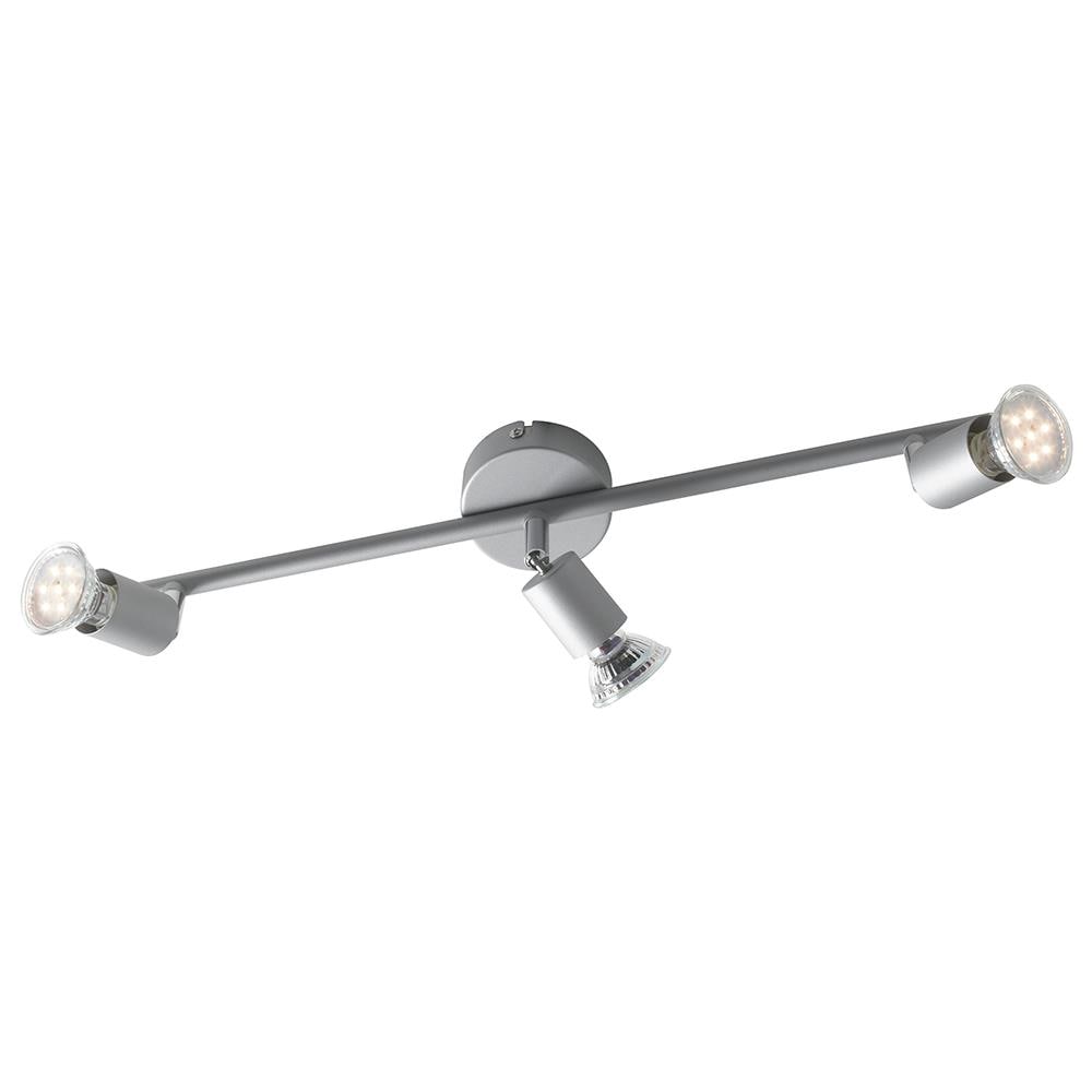 Faretto Spot Tre Luci Orientabili Metallo Silver Moderno Led 9 Watt Gu10 Luce Naturale Spot-cooper-3 - Foto 1