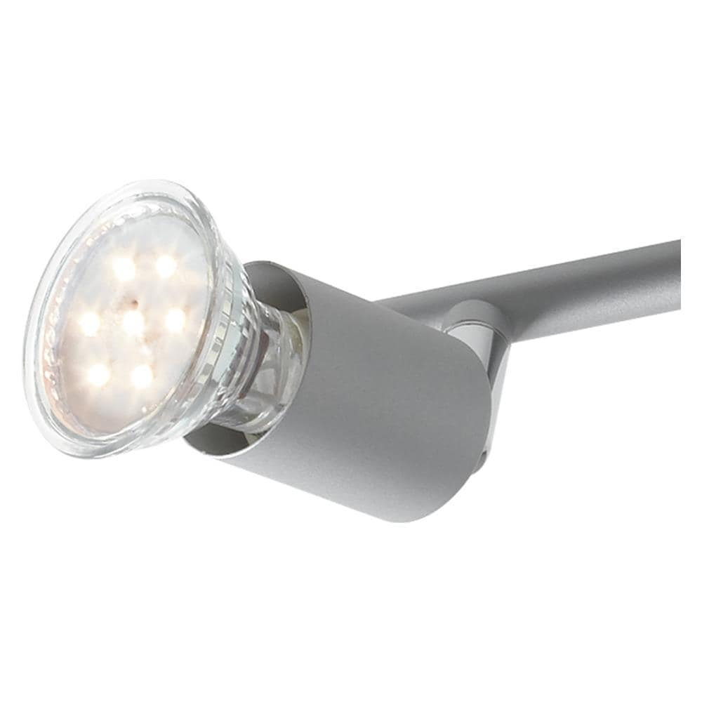 Faretto Spot Tre Luci Orientabili Metallo Silver Moderno Led 9 Watt Gu10 Luce Naturale Spot-cooper-3 - Foto 2