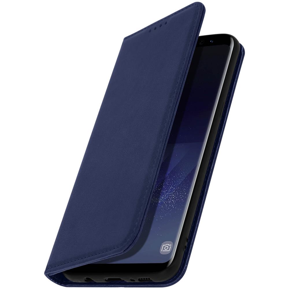 Custodia Galaxy S8 Portacarte Funzione Supporto Cover Silicone Blu - Foto 2