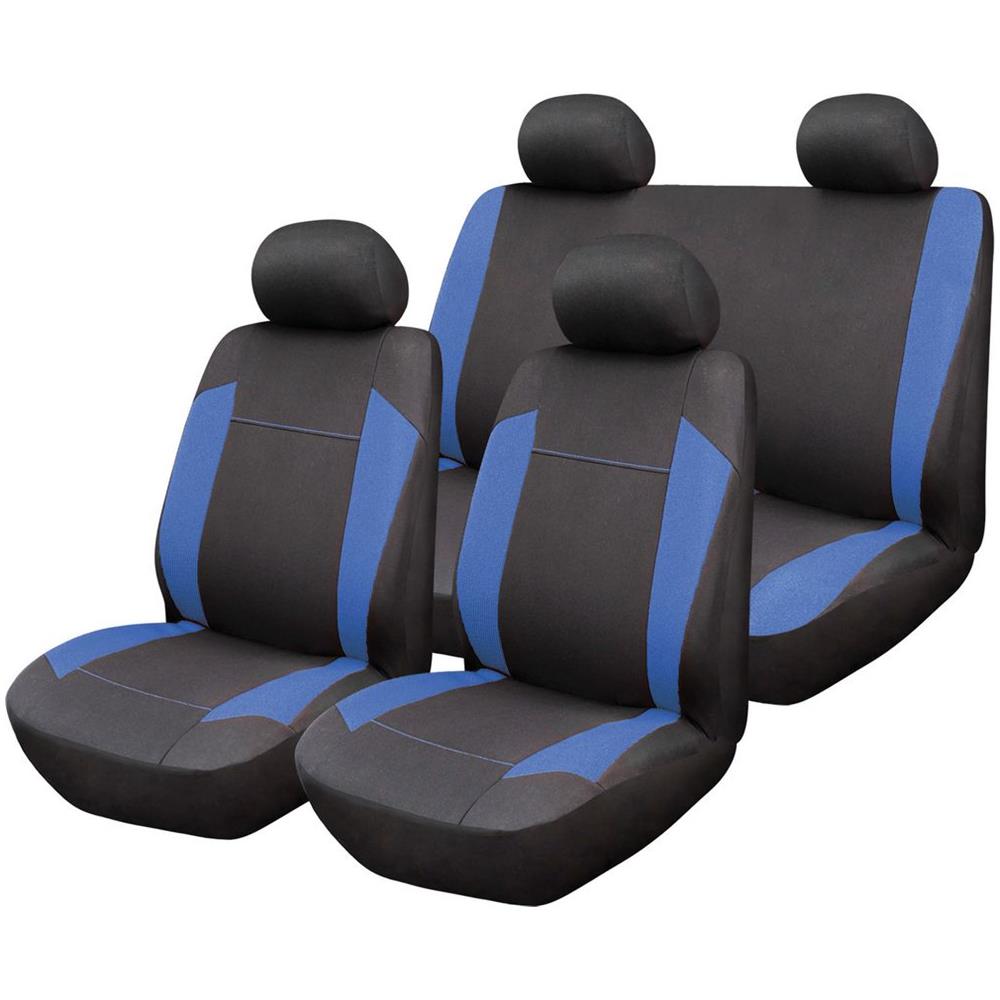 Alpha Set Completo Coprisedili Auto Universale Blu-nero - Foto 2