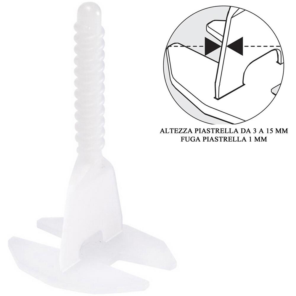 Levelling System Rls 300 Viti Basi Vite Per Piastrelle Con Altezza Da 3 A 15 Mm E Per Fuga Da 1 Mm - Foto 1
