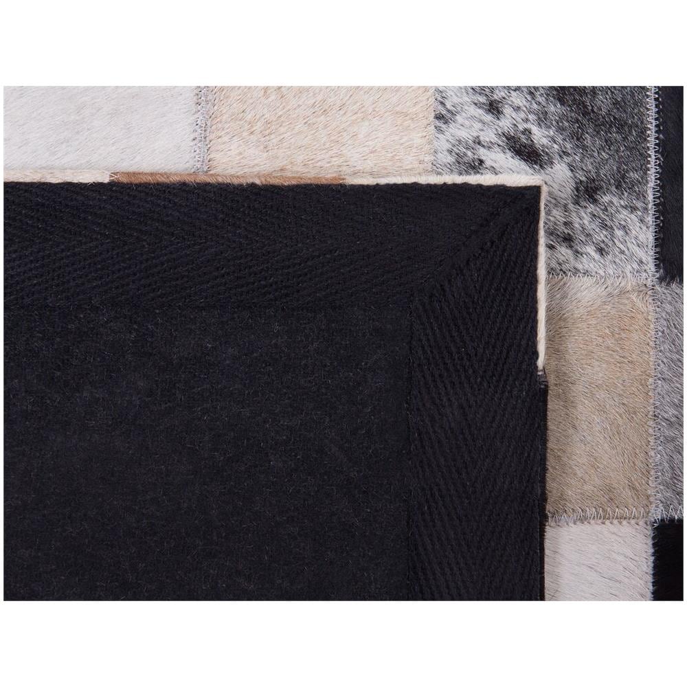 Tappeto Rettangolare In Pelle Marrone-beige - 80x150cm - Rize - Foto 11