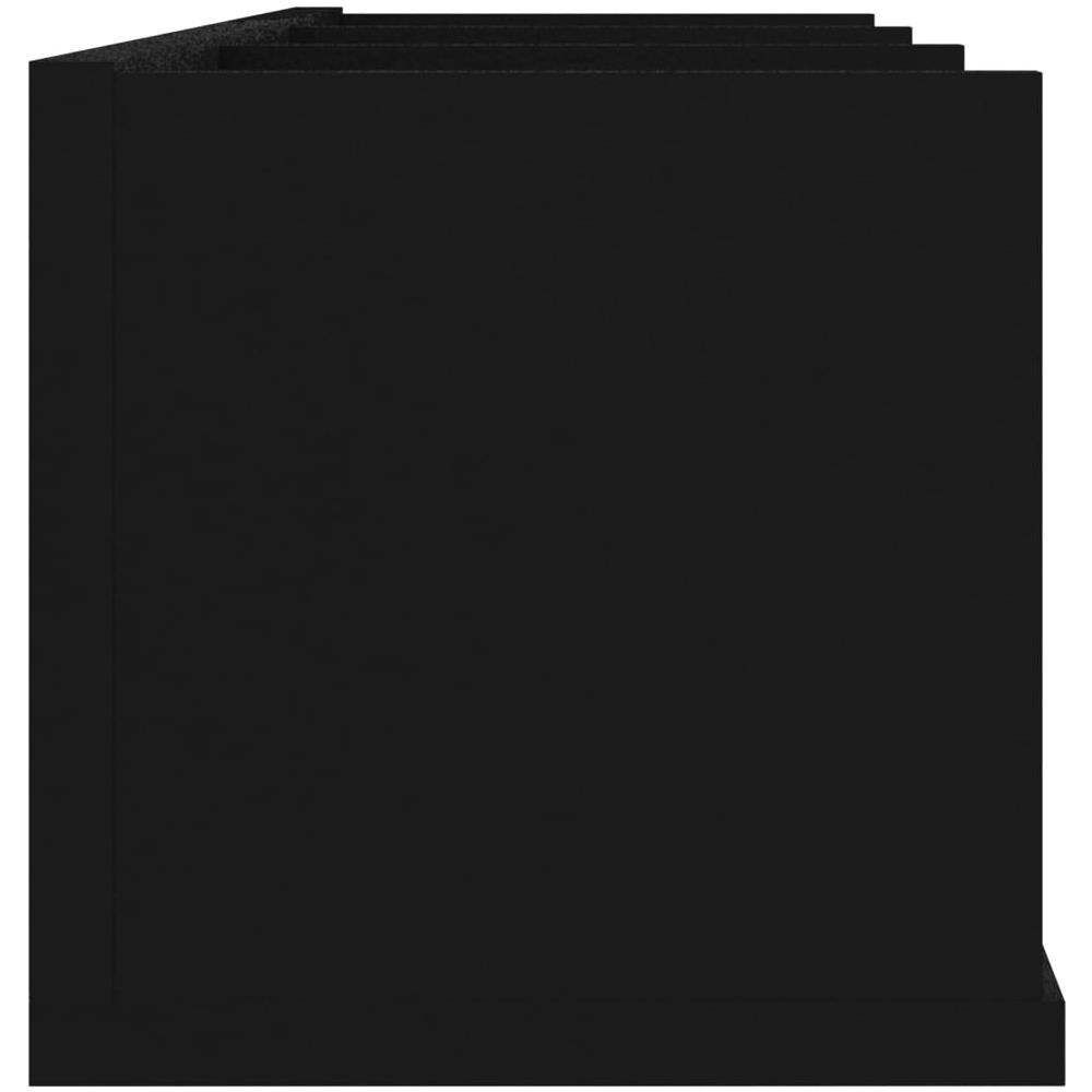 Scaffale Porta CD a Parete Nero 75x18x18 cm Legno Multistrato - Foto 10