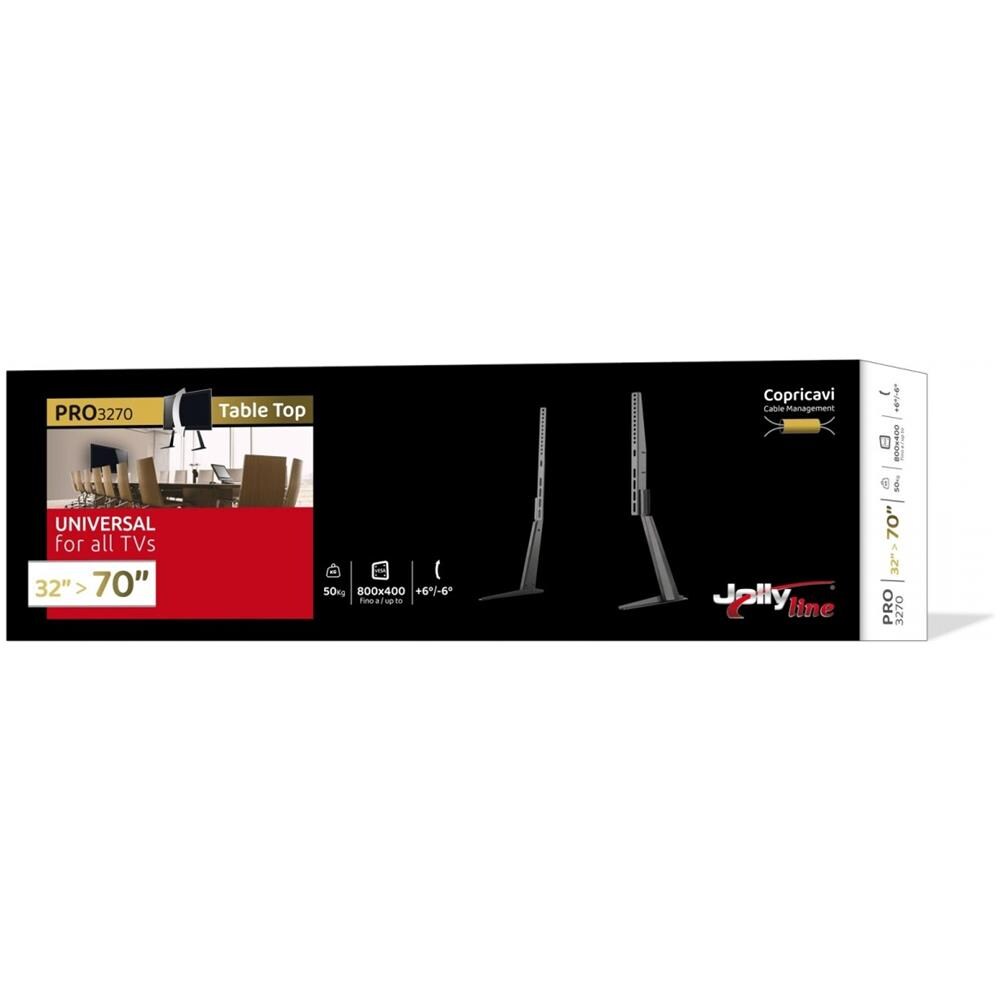 Supporto Universale da Tavolo in Alluminio PRO-3270 per TV / Monitor Led da 32" a 70" Peso Massimo 50 kg - Foto 2